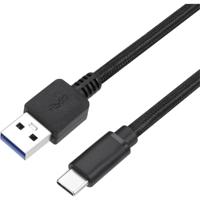 Perixx USB-kabel USB 3.0 USB-A stekker, USB-C stekker 1 m Zwart 11797 - thumbnail