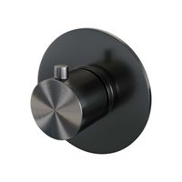 Inbouwthermostaat Brauer Gunmetal Edition met Ronde knop en Rozet Geborsteld Gunmetal Brauer - thumbnail