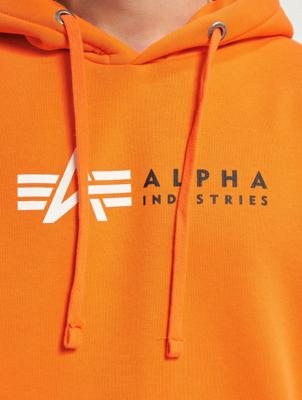Alpha Industries / Hoody Alpha Label in oranje Alpha Industries / Hoody Alpha Label in oranje