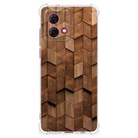 Stevig Telefoonhoesje voor Motorola Moto G84 Wooden Cubes