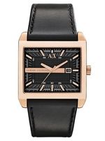 Horlogeband Armani Exchange AX2207 Leder Zwart 32mm - thumbnail