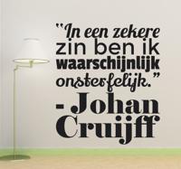 Muursticker tekst woonkamer Johan Cruijff onsterfelijk - thumbnail