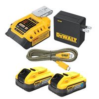 DeWalt Accessoires DCB094H2-QW - 18V XR USB-C Laadadapter met 2x 5.0Ah POWERSTACK accu DCB094H2-QW