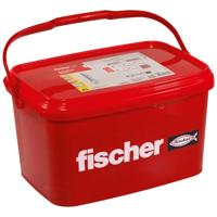 fischer Spreidplug SX Plus 8 x 40, handige emmer met 1.200 nylon pluggen, pluggen voor optimale grip bij bevestigingen in beton, volle baksteen, poreus beton, hoog geperforeerde baksteen en meer