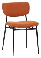 WOOOD Eetkamerstoel 'Dané' Rib, kleur Oranje