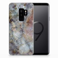 Samsung Galaxy S9 Plus TPU Siliconen Hoesje Marmer Grijs - thumbnail