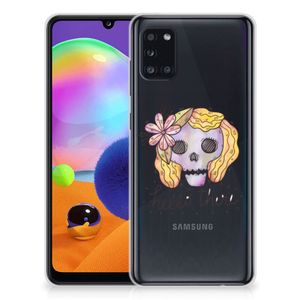 Silicone Back Case Samsung Galaxy A31 Boho Skull