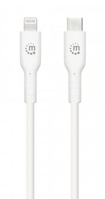 Manhattan USB-kabel USB-C stekker, Apple Lightning stekker 0.50 m Wit 394505