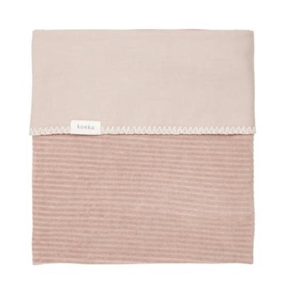 Koeka baby ledikantdeken Vik flanel 100x150 cm grey pink