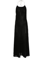 Alexandre Vauthier robe longue à ornements strassés - Noir