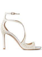 Jimmy Choo sandales Azia 95 mm à ornements - Blanc - thumbnail