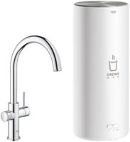 Grohe Red 3-in-1 kokend water kraan met C-uitloop en combi boiler chroom