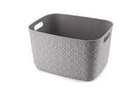 CURVER Softex Opbergmand, 19 l, elegant design, licht, stapelbaar en praktisch, 100% gerecycled, 37 x 29 x 22 cm, taupe