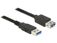 DeLock Verlengkabel, USB 3.0, type A-stekker, USB 3.0, type A, 1,5 m, zwart