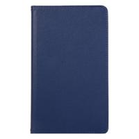Shop4 - Samsung Galaxy Tab A 8.0 (2019) Hoes - Rotatie Cover Lychee Donker Blauw