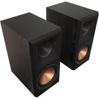 Klipsch Reference Premiere RP-600M II luidspreker voor boekenplank, 1 paar met groter 90° x 90° hybride tractrix-hoorn, 16,5 cm Cerametallic-woofer voor dynamisch thuisbioscoopgeluid, ebbenhout