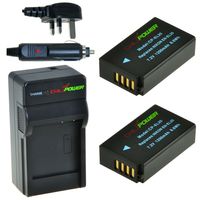 2 x EN-EL20 accu's voor Nikon - Charger Kit + car-charger - UK version - thumbnail