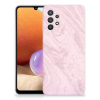 Samsung Galaxy A32 4G | A32 5G Enterprise Editie TPU Siliconen Hoesje Marble Pink - Origineel Cadeau Vriendin