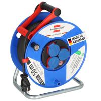 Brennenstuhl Garant IP44 kabelhaspel, 50m - speciaal plastic (kortstondig buitengebruik) - MADE IN GERMANY - blauw