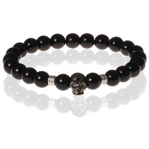 Memphis Kralen armband Onyx Skull