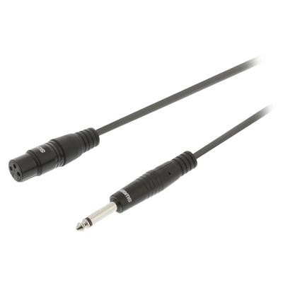 Sweex SWOP15120E15 audio kabel 1,5 m XLR (3-pin) 6.35mm Zwart