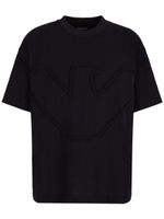 Emporio Armani t-shirt en coton à logo embossé - Noir