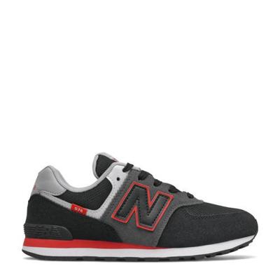 New Balance 574 sneakers zwart/grijs/rood