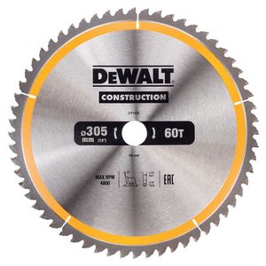 DeWalt Accessoires Cirkelzaagblad 305x30x60t, negatief 5°, kerf 3mm - DT1960-QZ