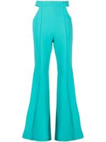 Giuseppe Di Morabito pantalon évasé à découpes - Bleu