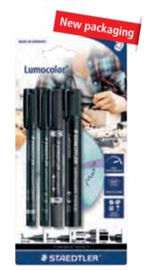 Staedtler Lumocolor 60 BK Permanent marker Zwart Watervast: Ja