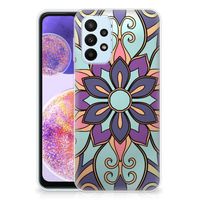 Samsung Galaxy A23 TPU Case Purple Flower - thumbnail