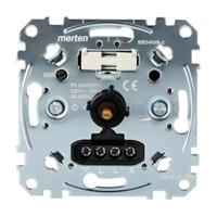 Schneider Electric Merten MEG5132-0000 Dimschakelaar, draaidimmer-inzetstuk voor ohmse belasting met drukwisselschakelaar 40-400 W, inbouw voor inbouw van schakelaar en stopcontact, Made in Germany