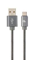 Cablexpert CC-USB2S-AMCM-2M-BG USB-kabel USB 2.0 USB A Micro-USB B, grijs