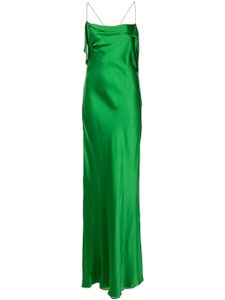 Michelle Mason robe longue en soie - Vert