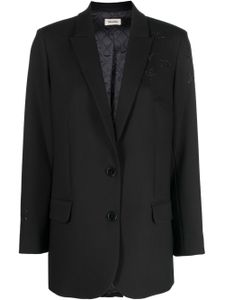 Zadig&Voltaire blazer clouté à simple boutonnage - Noir