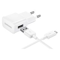 Bulkverpakking - voor Samsung Originele USB thuislader 5V + micro-USB kabel Wit