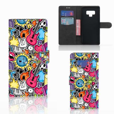 Samsung Galaxy Note 9 Wallet Case met Pasjes Punk Rock