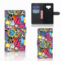 Samsung Galaxy Note 9 Wallet Case met Pasjes Punk Rock