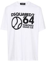 DSQUARED2 t-shirt en coton à logo imprimé - Blanc - thumbnail