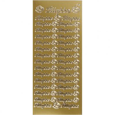 Creotime foliestickers Tillykke 33 stuks goud Creotime foliestickers Tillykke 33 stuks goud