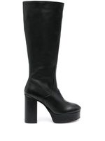 ALOHAS bottes Joanna 115 mm en cuir - Noir - thumbnail