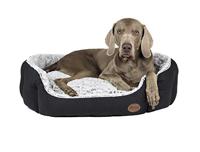 Nobby comfortbed oval Cacho - voor honden en katten, 86 x 70 x 24 cm, donkergrijs