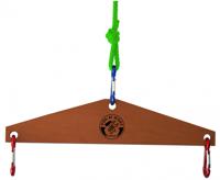 Kids At Work behendigheidsspel weegbalk 43 cm hout bruin/groen