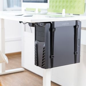 LogiLink PC-houder Onder tafel EO0009 Zwart Belastbaar tot=10 kg