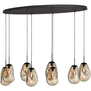 Masterlight Hanglamp Lava Oval 8x goud glas Ø 22,5cm 2764-05-160-60-80260