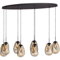 Masterlight Hanglamp Lava Oval 8x goud glas Ø 22,5cm 2764-05-160-60-80260 - thumbnail