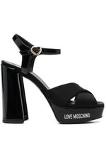 Love Moschino sandales 130 mm à talon épais - Noir - thumbnail