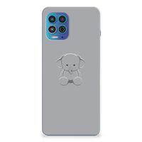 Motorola Moto G100 Telefoonhoesje met Naam Grijs Baby Olifant