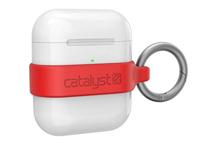 Catalyst Minimalist Case voor AirPods 1 en 2 - Hoogglanzende oppervlakteafwerking met extra grip, ultralichtgewicht, slank ontwerp, compatibel met draadloos opladen - Rood