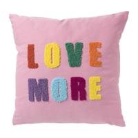 Kussen love more - roze - 45x45 cm - thumbnail